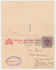 Briefkaart G. 157 I Amsterdam - Berlijn Duitsland 1924