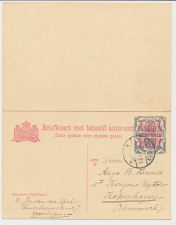 Briefkaart G. 160 Groningen - Kopenhagen Denemarken 1922