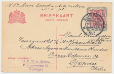 Briefkaart G. 161 Nijmegen - Genua Italie 1923 ( aan opvarende )