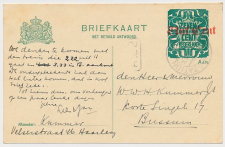 Briefkaart G. 184 V-krt. Haarlem - Bussum 1921