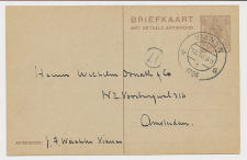 Briefkaart G. 195 V-krt. Vianen - Amsterdam 1924
