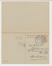 Briefkaart G. 196 Sneek - Amsterdam 1924