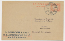 Briefkaart G. 197 z-1 Amsterdam - Acren Belgie 1924