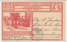 Briefkaart G. 199 k ( Hattem ) Stempel Luxemburg 1925