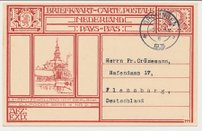 Briefkaart G. 199 p ( Leiden ) Groningen - Duitsland 1925