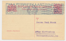 Briefkaart G. 204 a Amsterdam - Keulen Duitsland 1925