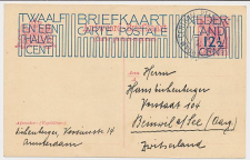 Briefkaart G. 204 b Amsterdam - Beinwil am See Zwitserland 1925