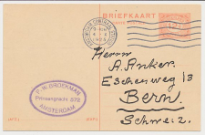 Briefkaart G. 206 Amsterdam - Bern Zwitserland 1925
