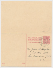 Briefkaart G. 212 z-1 Deventer - San Francisco USA 1926