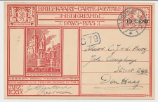 Briefkaart G. 214 g ( Haarlem ) Overveen - s Gravenhage 1926