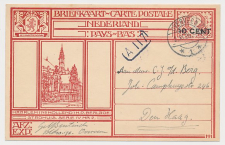 Briefkaart G. 214 h ( Haarlem ) Overveen - s Gravenhage 1926