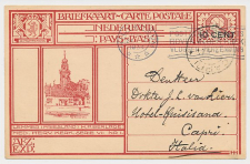 Briefkaart G. 214 l ( Lemmer) Hilversum - Italie 1934