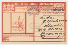 Briefkaart G. 214 p ( Leiden ) Amsterdam - Groningen 1926