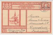 Briefkaart G. 214 p ( Leiden ) Delft - Duitsland 1927