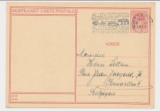 Briefkaart G. 227 d ( Delft ) Rotterdam - Belgie 1937