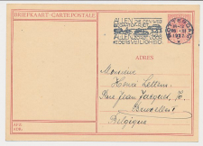 Briefkaart G. 227 h ( Woerden ) Rotterdam - Belgie 1937