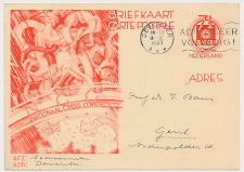 Briefkaart G. 235 Deventer - Gent Belgie 1933