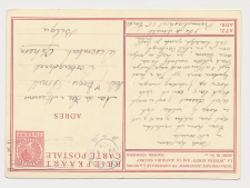 Briefkaart G. 240 e kopstaand Eindhoven - Belgie 1938
