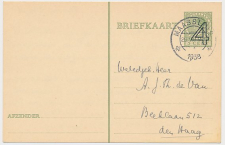 Briefkaart G. 250 Maassluis - s Gravenhage 1938
