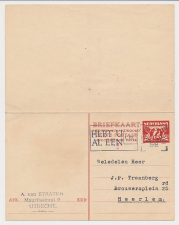 Briefkaart G. 273 Utrecht - Haarlem 1948
