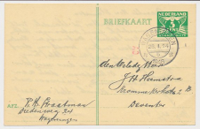 Briefkaart G. 277 a Wageningen - Deventer 1946