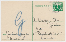Briefkaart G. 277 e Bloemendaal - Amsterdam 1946