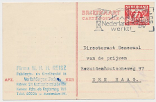 Briefkaart G. 278 b Amsterdam - Den Haag 1947 