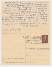 Briefkaart G. 310 Delft - Zeist 1954 v.v.