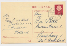 Briefkaart G. 317 Bilthoven - Hamburg Duitsland 1956