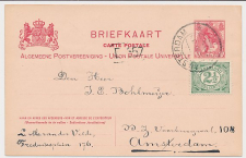 Briefkaart G. 71 / Bijfrankering Locaal te Amsterdam 1922
