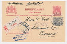 Briefkaart G. 76 Aangetekend / Bijfrankering Amsterdam 1911     