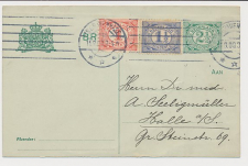 Briefkaart G. 80 a I / Bijfrankering Den Haag - Duitsland 1909