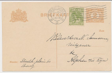 Briefkaart G. 88 a I / Bijfrankering Den Haag - Alphen 1919