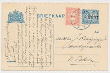 Briefkaart G. 94 b I / Bijfrankering Schildwolde - Pekela 1918