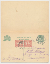 Briefkaart G. 100 / Bijfrankering Arnhem - Amersfoort 1920