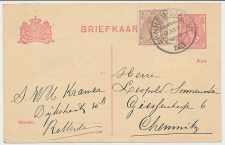Briefkaart G. 103 I / Bijfrankering Arnhem - Duitsland 1921
