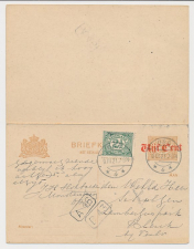 Briefkaart G. 108 I / Bijfrankering Oss - Blerick