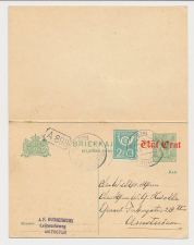 Briefkaart G. 115 / Bijfrankering Bilthoven - Amsterdam 1923