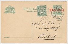 Briefkaart G. 115 V-krt. / Bijfrankering Almelo - Elspeet 1921