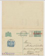 Briefkaart G. 121 I / Bijfrankering Amsterdam - Oostenrijk 1920