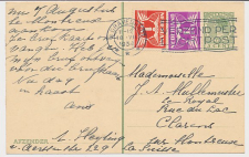 Briefkaart G. 216 / Bijfrankering Den Haag - Zwitserland 1934