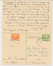 Briefkaart G. 229 / Bijfrankering Asperen - Leerdam 1941 v.v.