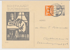 Briefkaart G. 233 / Bijfrankering Deventer - Rotterdam 1933