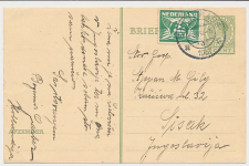 Briefkaart G. 237 / Bijfrankering Lutterade - Joegoslavie 1937