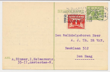 Briefkaart G. 246 / Bijfrankering Amsterdam - Den Haag 1939