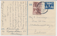 Briefkaart G. 276 c / Bijfrankering Bussum - Lochem 1948