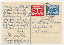 Briefkaart G. 283 / Bijfrankering Amstelveen - Bussum 1946