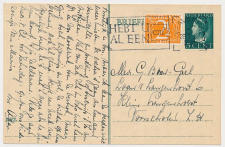 Briefkaart G. 288 / Bijfrankering Den Haag - Voorschoten 1948