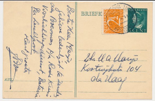 Briefkaart G.288 / Bijfrankering Schiphol - Den Haag 1948
