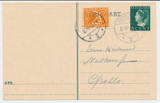 Briefkaart G. 288 / Bijfrankering Zuidlaren - Grollo 1947